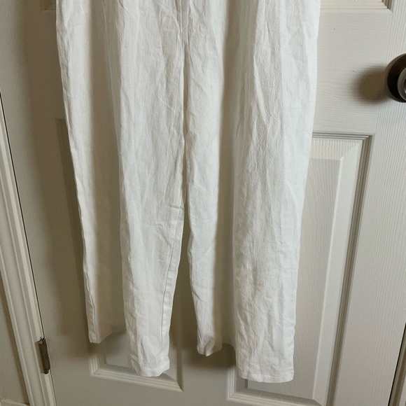 Nasty Gal White Button-Front Woman’s Jumpsuit size 6 - Picture 6 of 10